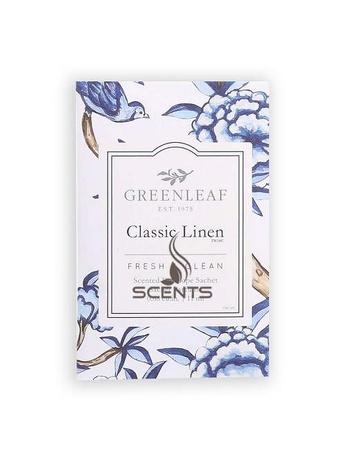 Саші маленькі Greenleaf аромат Чистої білизни Classic Linen для дому, офісу